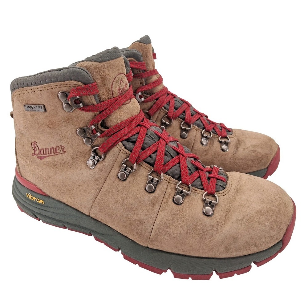 Danner Mountain 600 4.5 Boots Womens Size 10.5 Brown Hiking Waterproof Vibram
